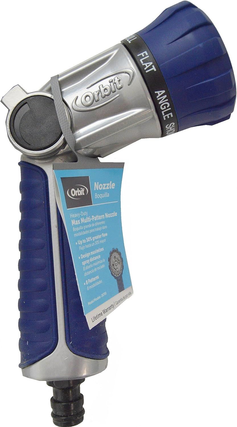 Orbit 26700 Max 8-pattern thumb-control hose nozzle