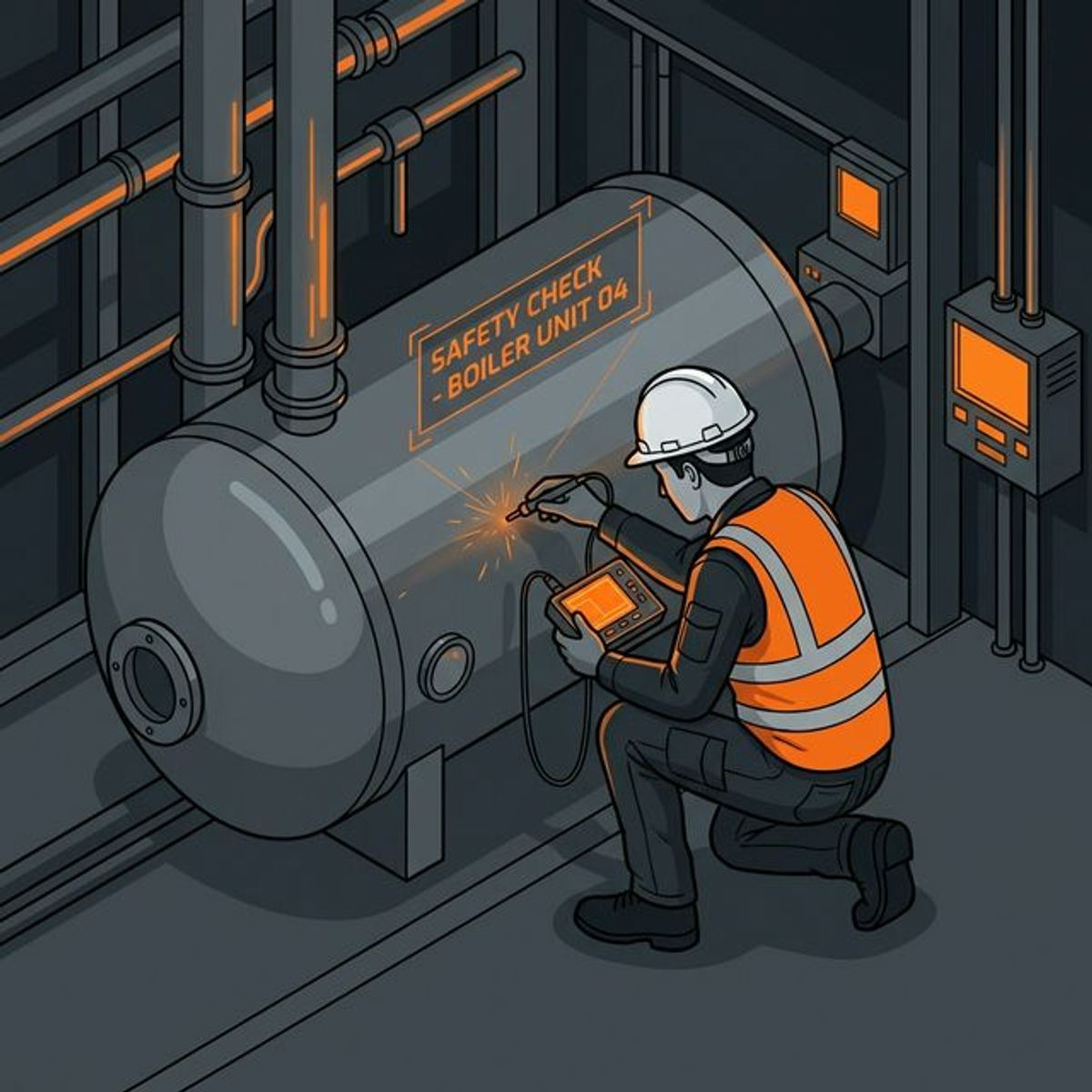 Ilustrasi Riksa Uji Pesawat Uap dan Bejana Tekan