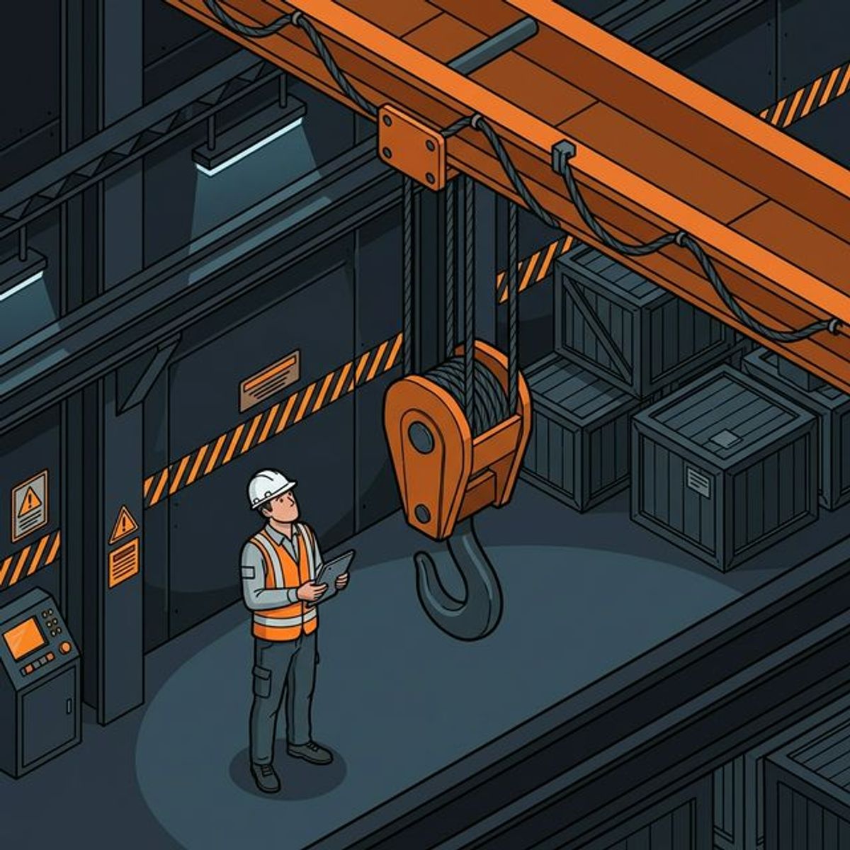 Ilustrasi Riksa Uji Pesawat Angkat dan Angkut