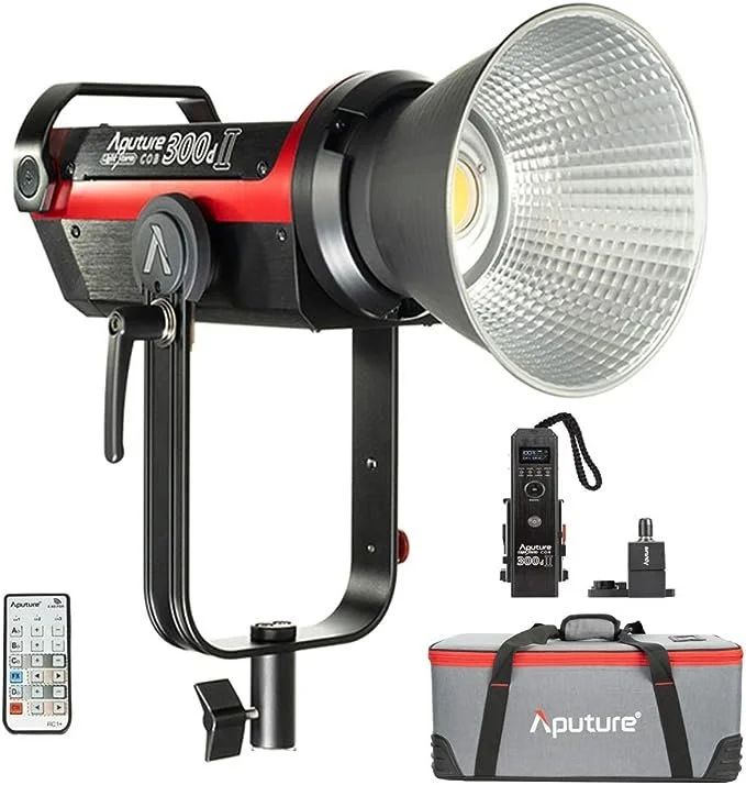 Aputure Light Storm 300d II studio light with reflector and controller