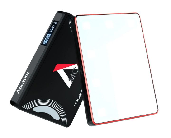 Aputure MC Pro compact LED light shown from the front and back