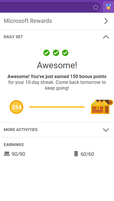 إصافة microsoft rewards للمتصفحات