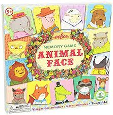 Eeboo I never Forget and Animal Face Matching Game