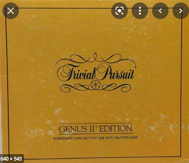 Trivial Pursuit Subsidiary Card Set