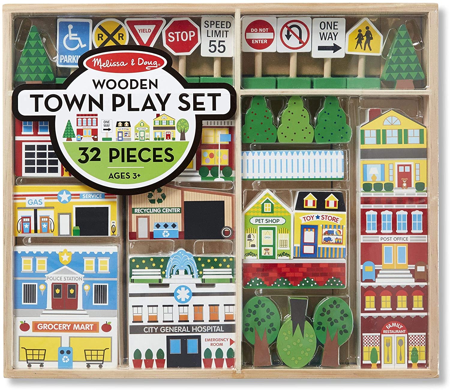 Melissa and Doug Wooden Townayset
