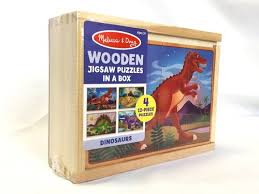 Melissa and Doug Jigsaws-in-a-box Dinosaurs (4 wooden puzzles)