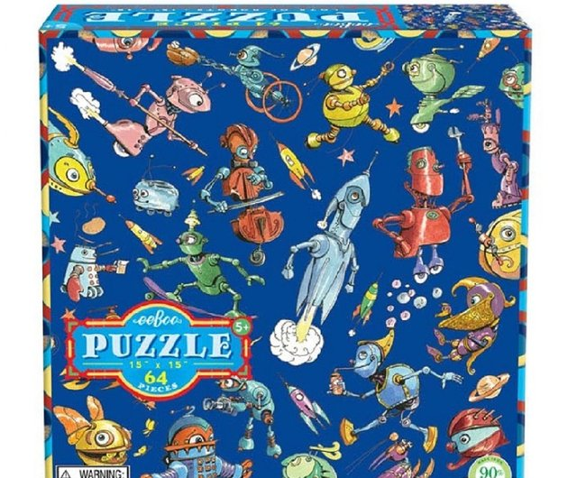 Lots of Robots 64 Piece Puzzle