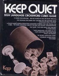 Keep Quiet Sign Language Crossword Cubes