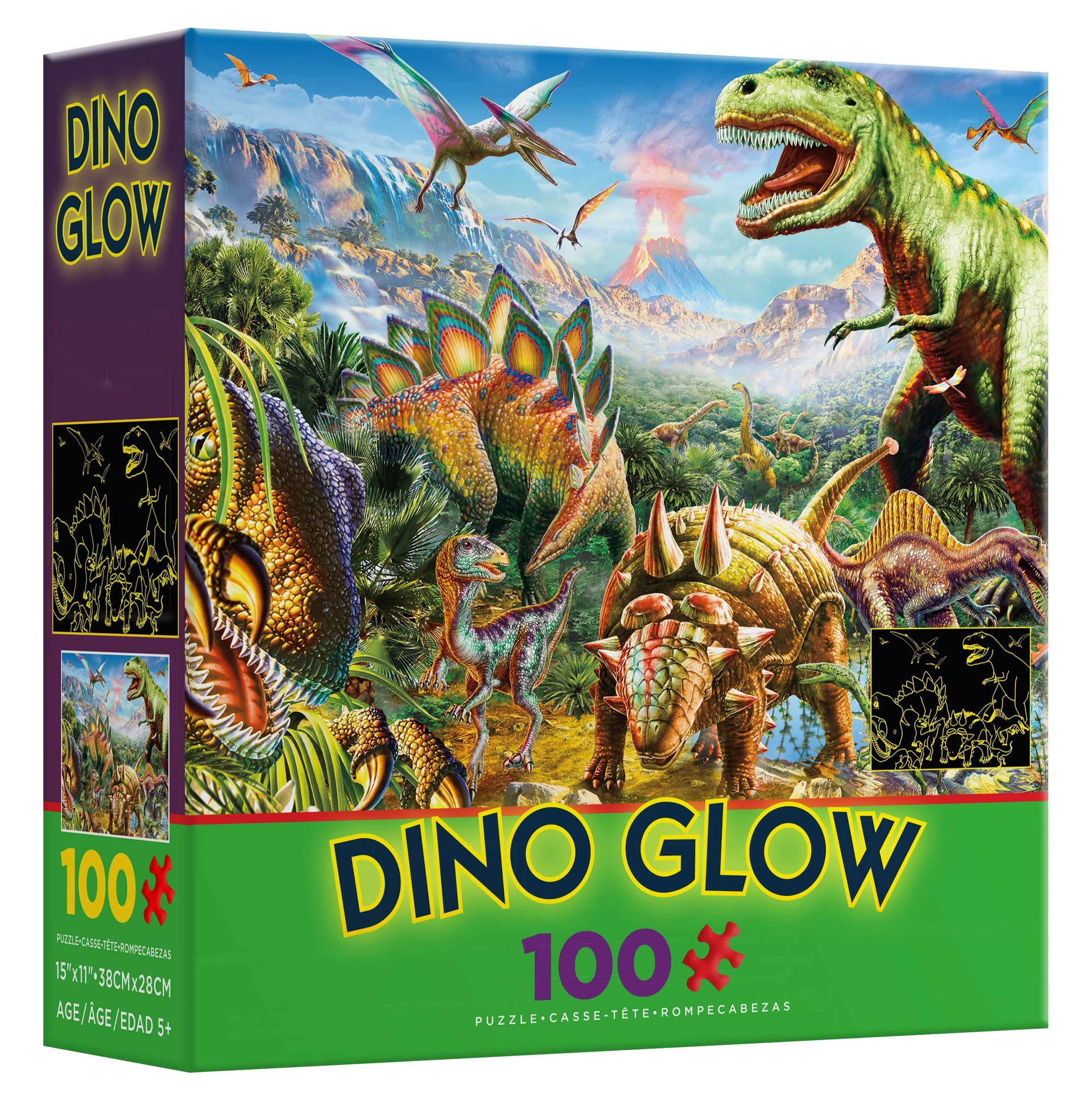 Dino Glow 100 piece puzzle