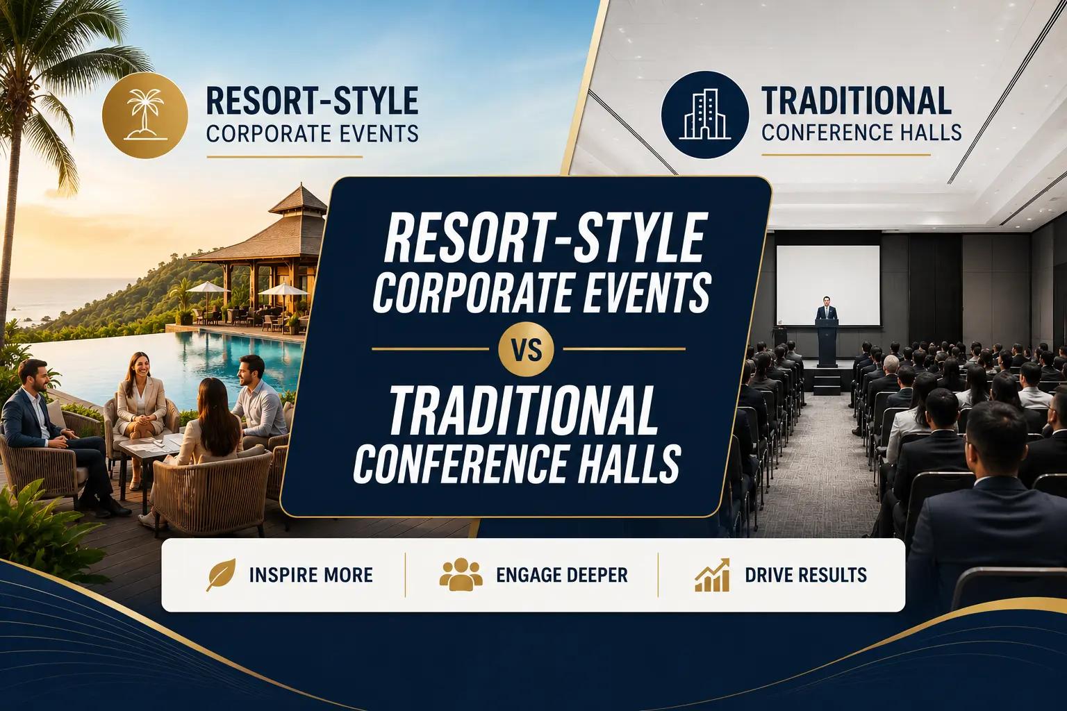 Resort-Style Corporate Events vs Traditional Conference Halls