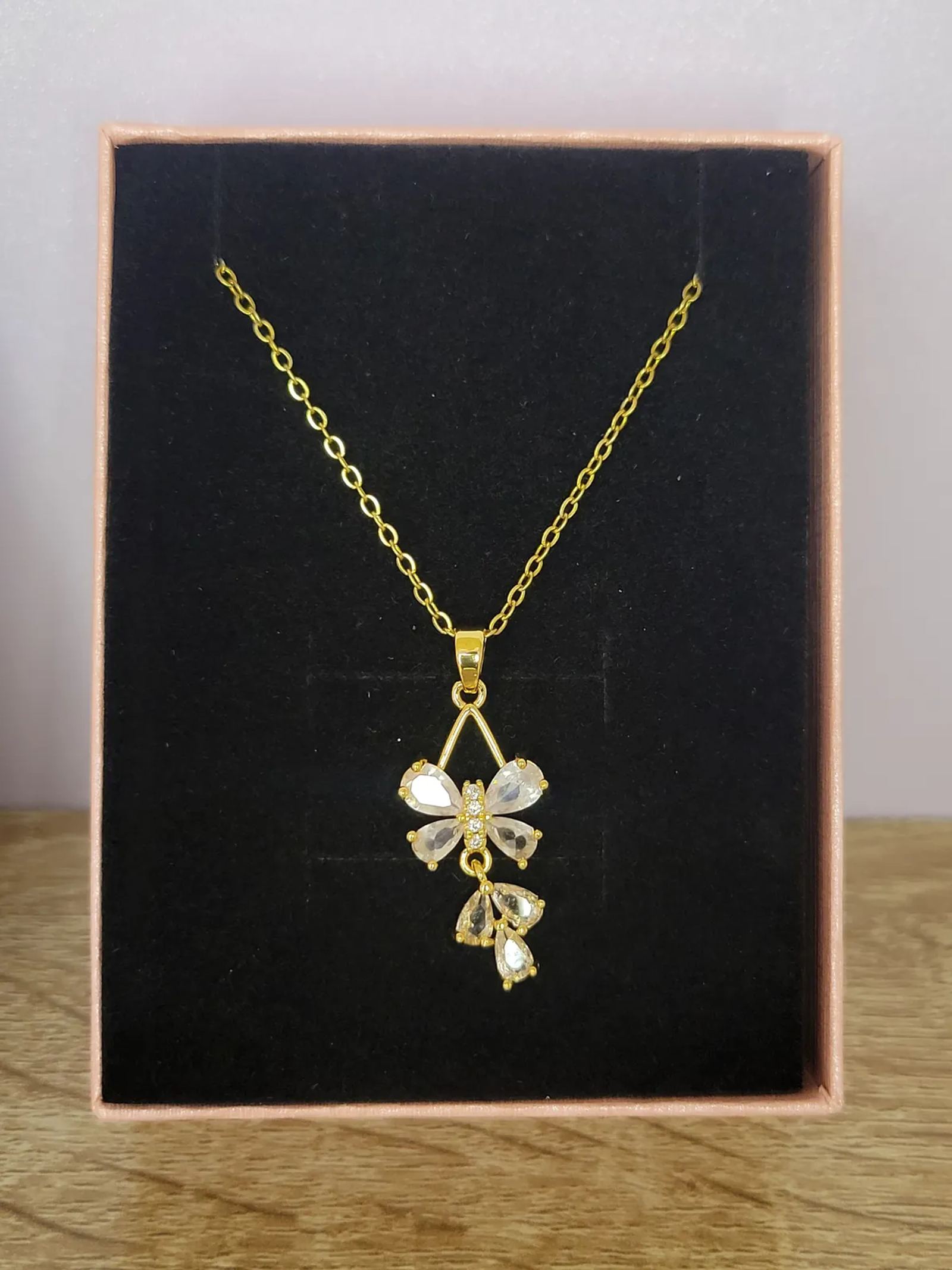 Crystal Bow Pendant