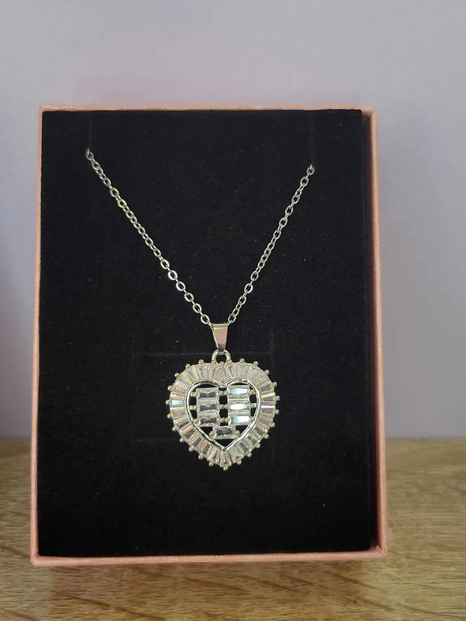 Baguette Heart Pendant