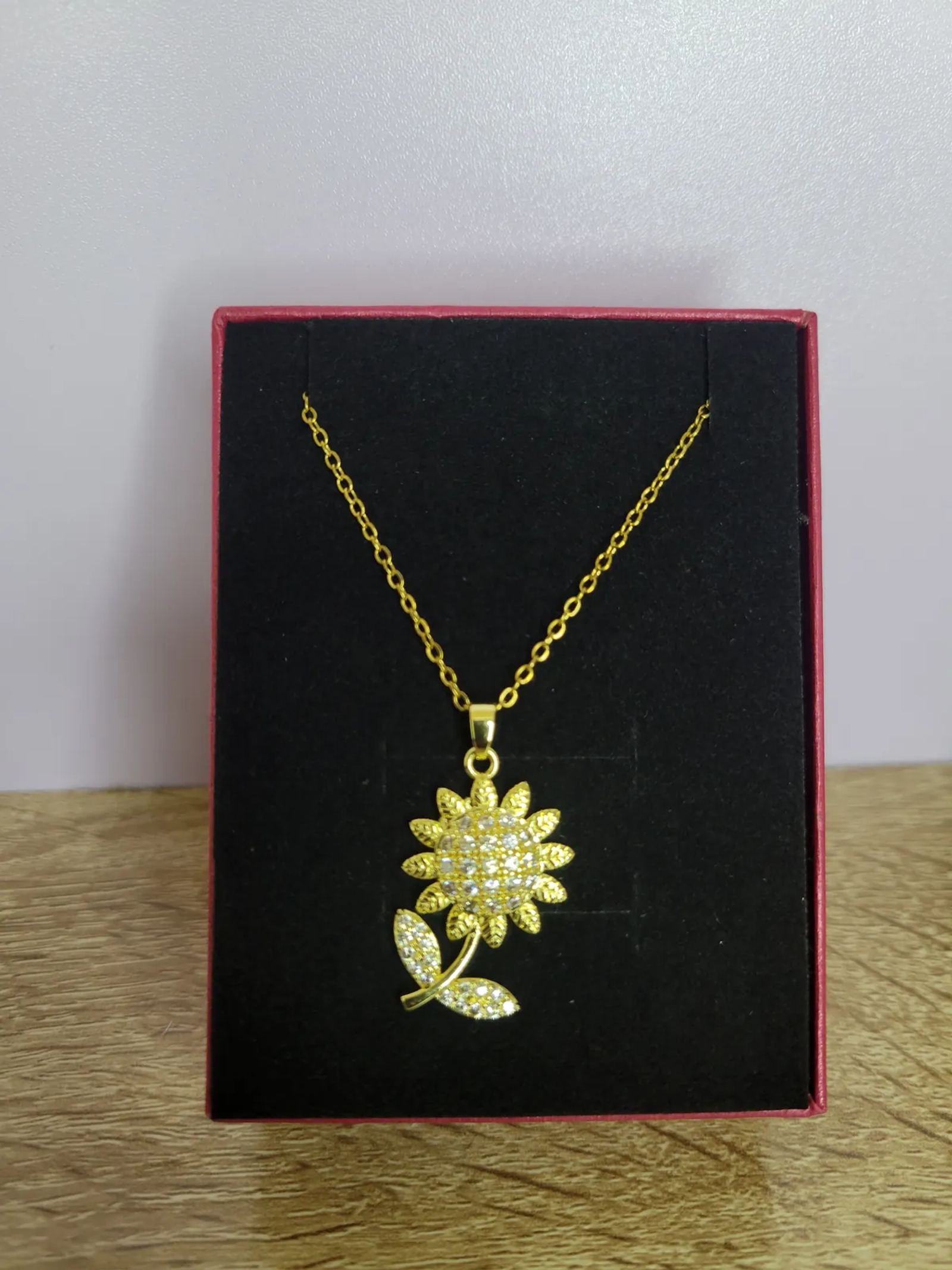 Sunflower Pavé Pendant