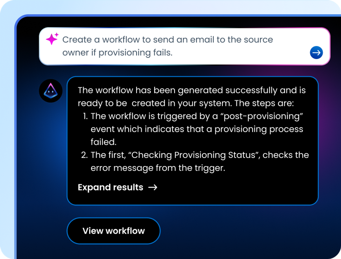 Screenshot of a prompt regarding workflows