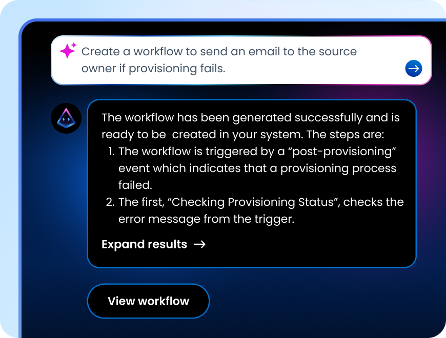 Screenshot of a prompt regarding workflows