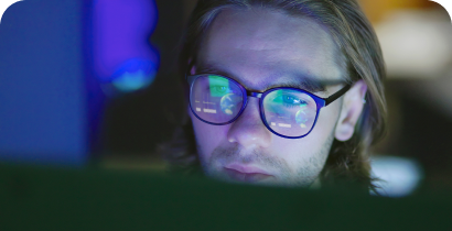 Man working on computer