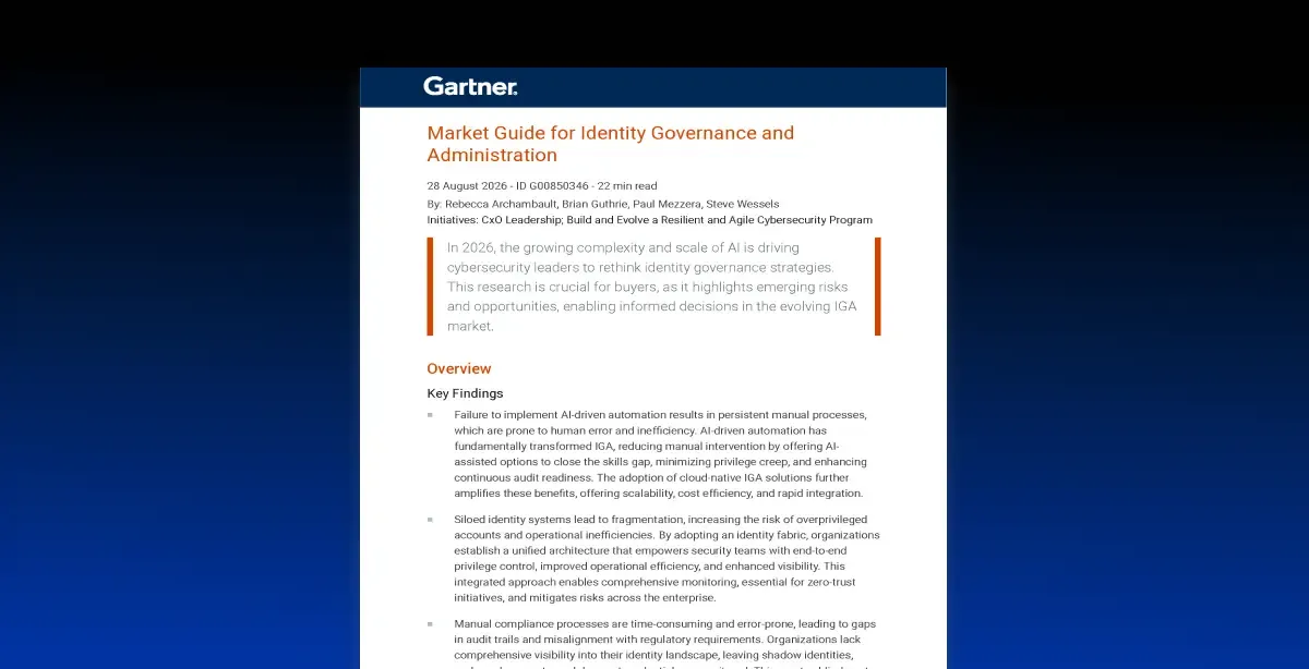 Relatório Gartner®: Guia de mercado para IGA