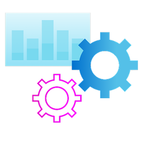 Un diagrama de flujo dinámico o engranajes en movimiento, representando automatización fluida y eficiencia a gran escala