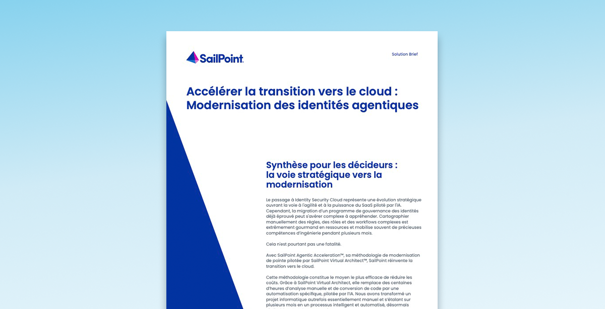 Accelerating the cloud journey: Agentic identity modernization