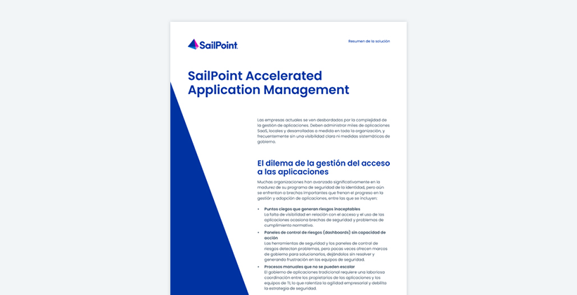 SailPoint Accelerated Application Management