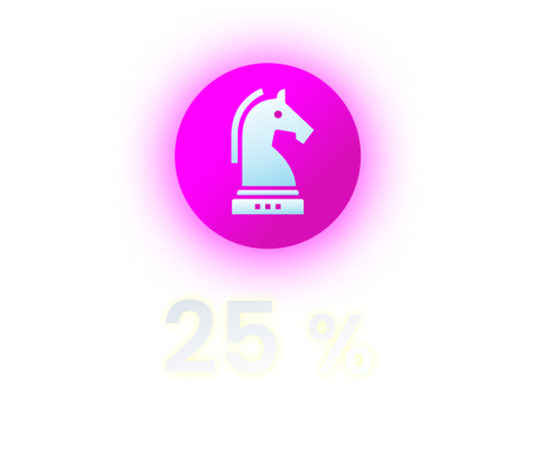 pink circle with knight chess piece icon