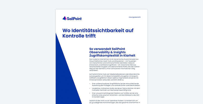 Wo Identitätssichtbarkeit auf Kontrolle trifft