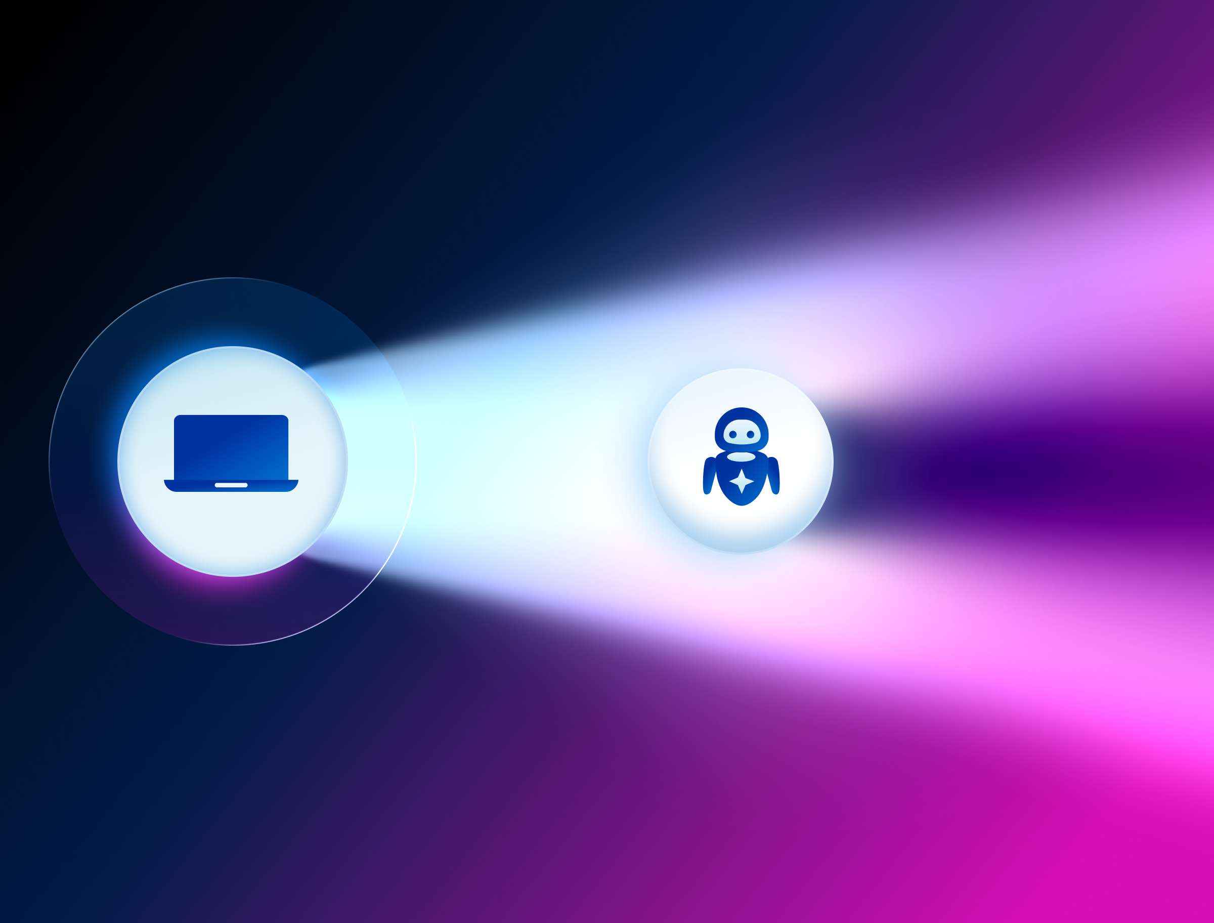 AI agent operating securely from a protected endpoint