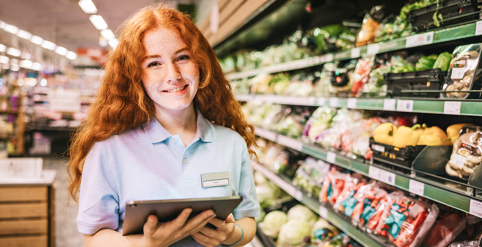 woman doing inventory