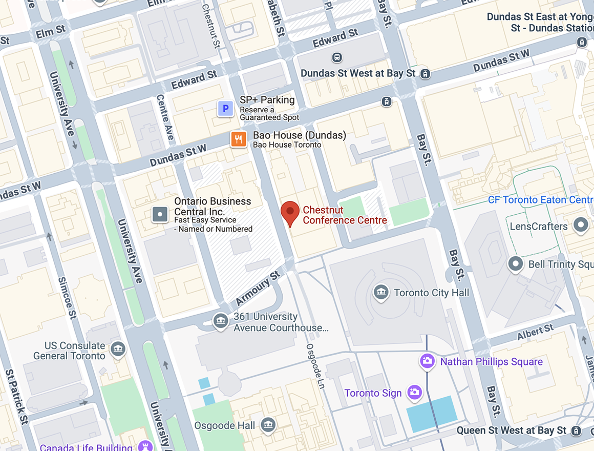 Map of where the Navigate Toronto is taking place