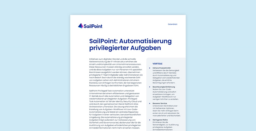 Automatisierung privilegierter Aufgaben: Datenblatt