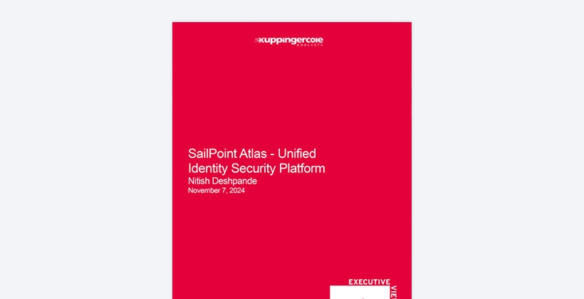 KuppingerCole Executive View on SailPoint Atlas