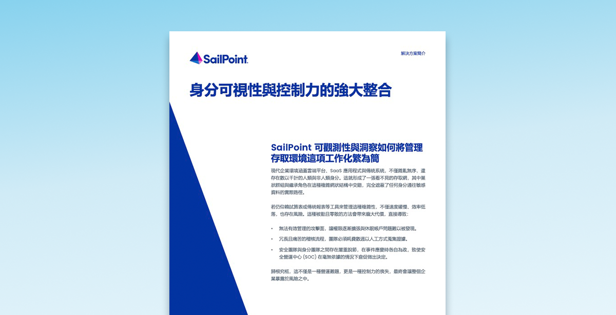 身分可視性與控制力的強大整合