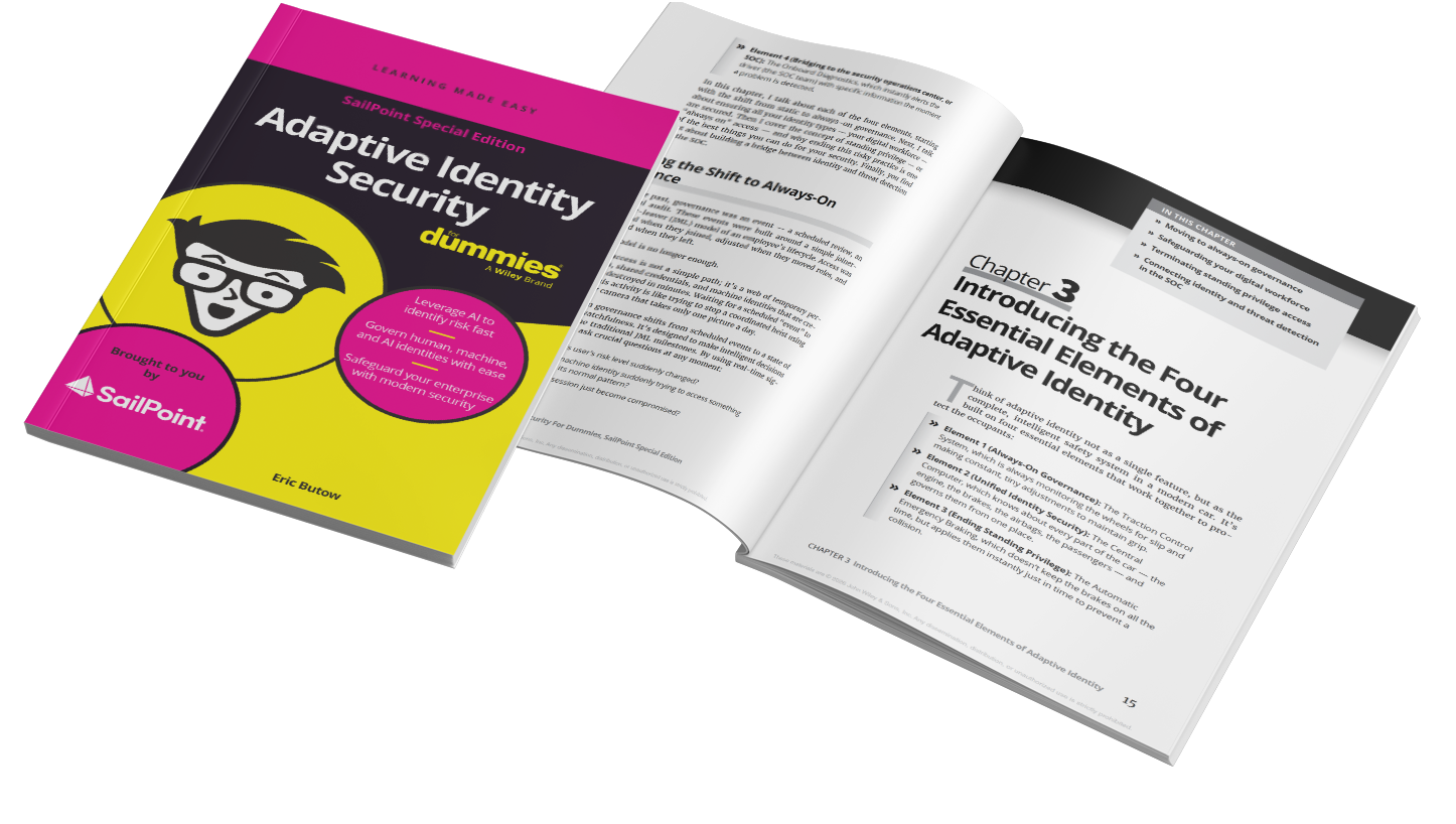 Preview of Adaptive Identity Security For Dummies, SailPoint Special Edition