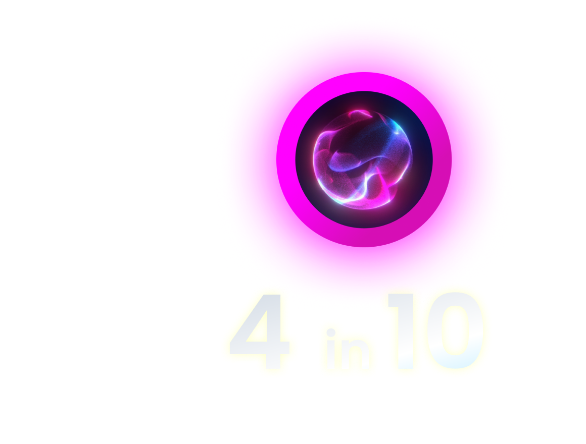4 in 10 - pink circle with something electric looking inside it