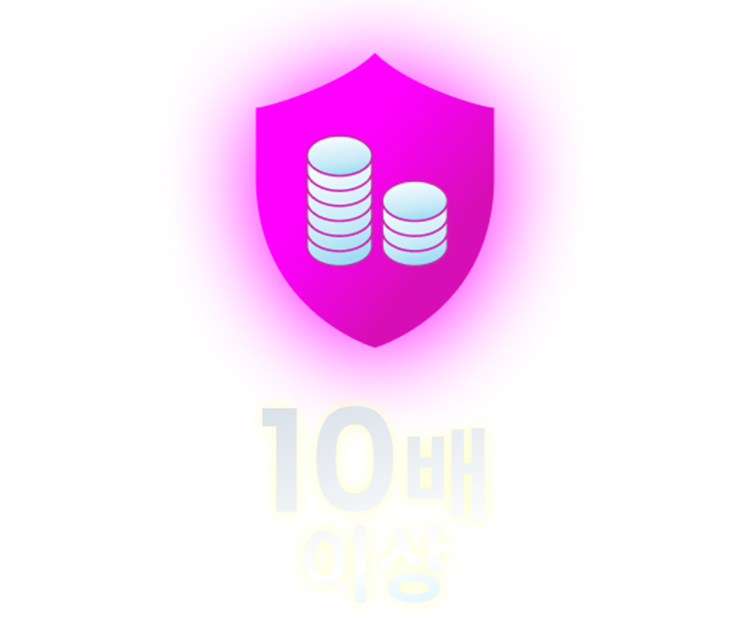 pink shield with stacked coins on it