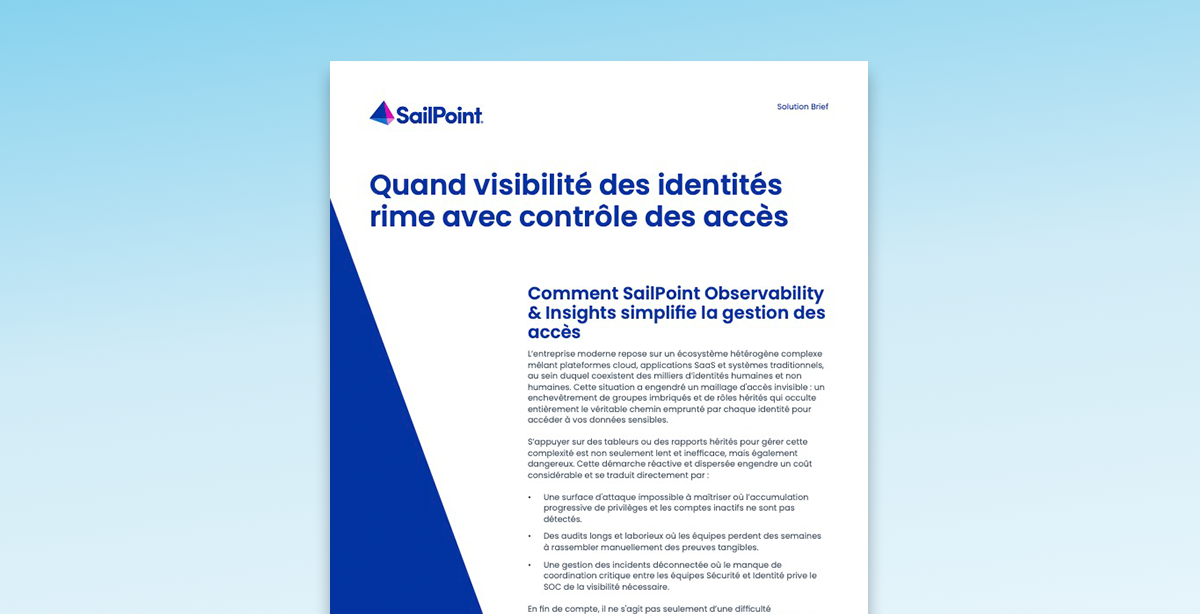 Quand visibilité des identités rime avec contrôle des accès