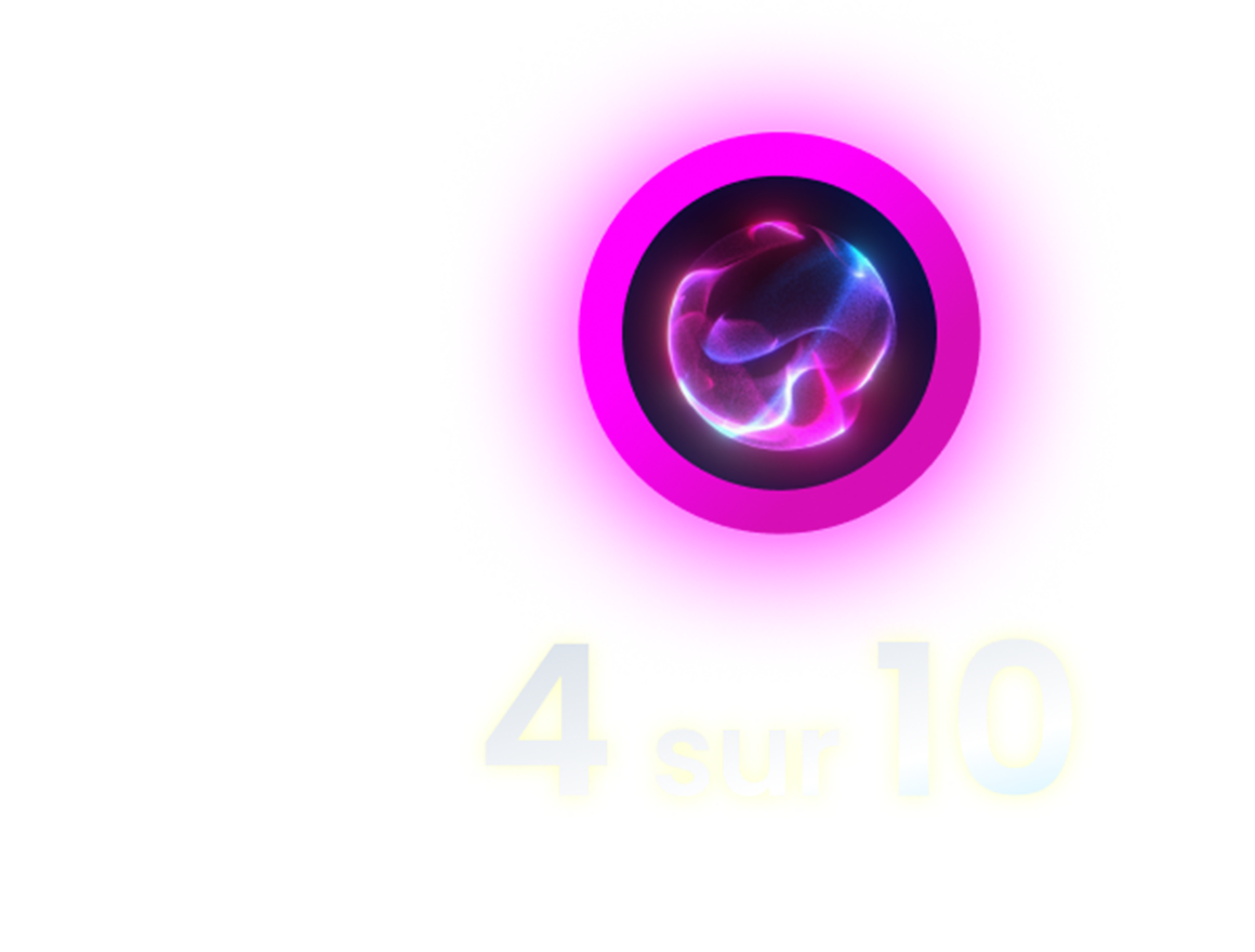 4 in 10 - pink circle with something electric looking inside it
