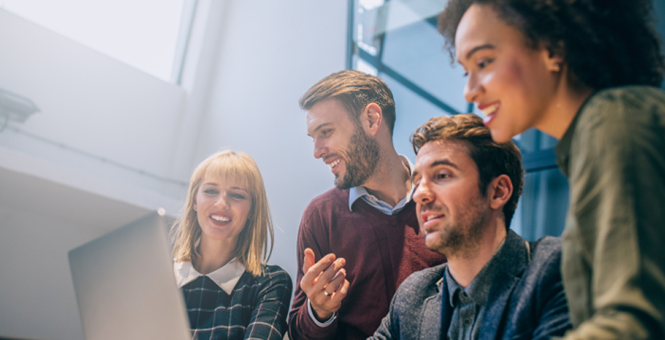 people looking at computer