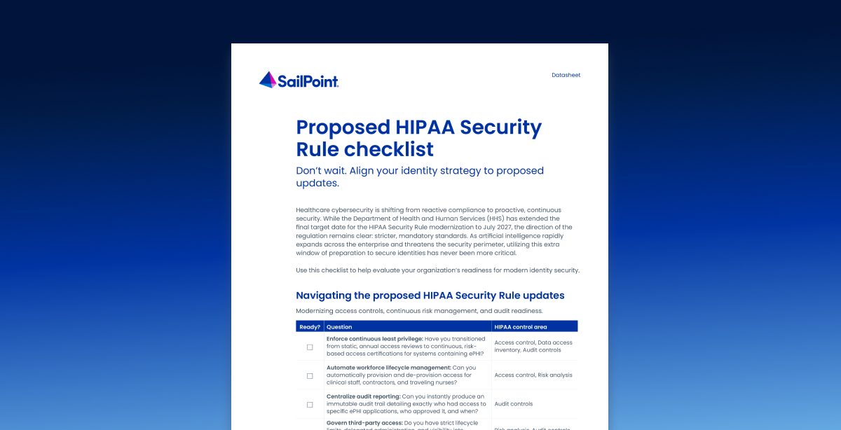 Asset of Datasheet Proposed HIPAA Security Rule checklist