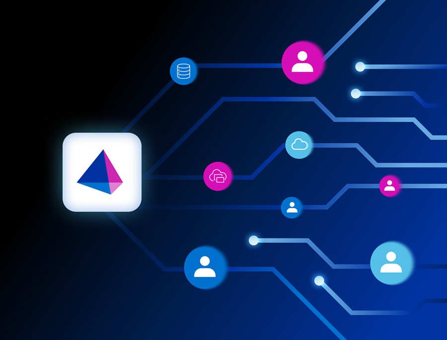 An AI core autonomously governing identities across connected applications