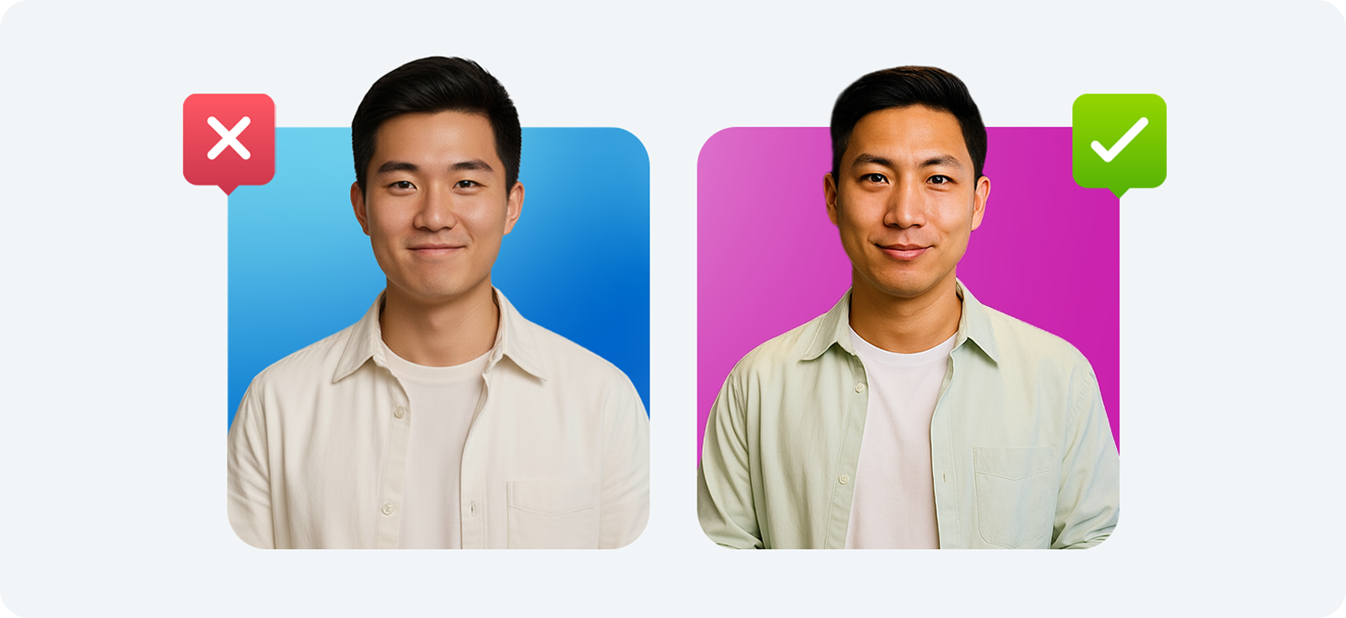 two people side by side