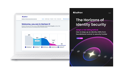Horizons of Identity Security report and laptop screenshot
