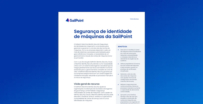Machine Identity Security: ficha técnica