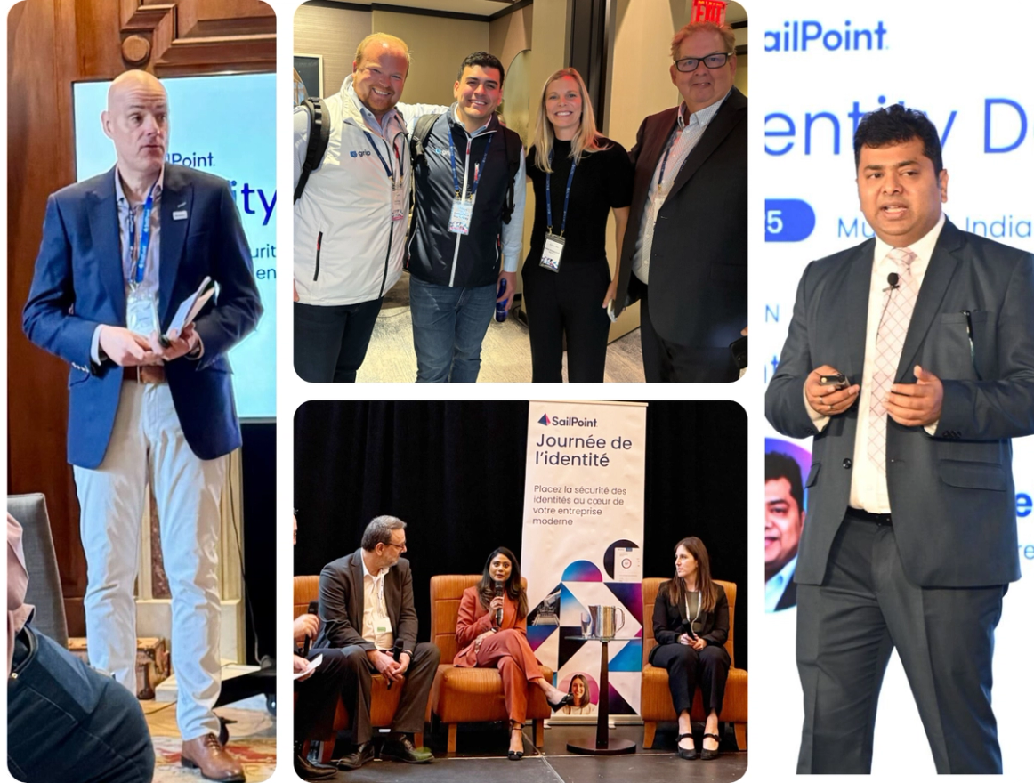 Collage of presenters at previous Identity Day conference