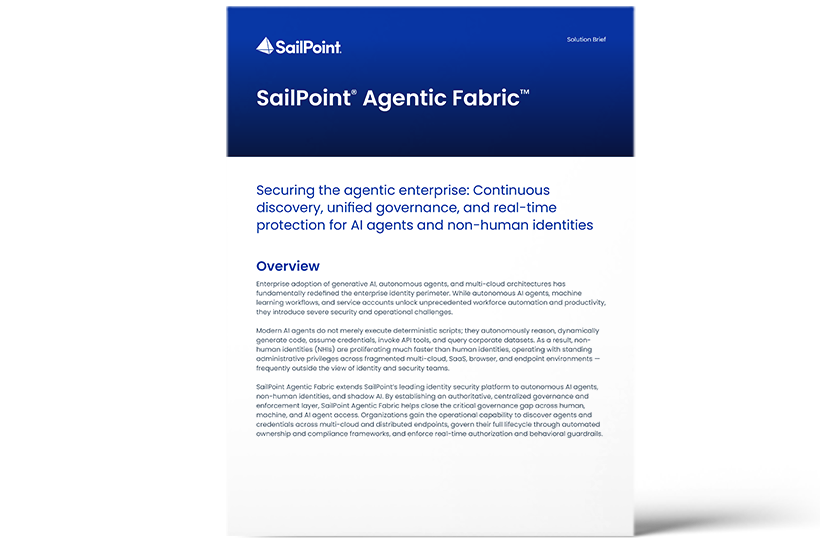 Cover artwork for SailPoint Agentic Fabric™