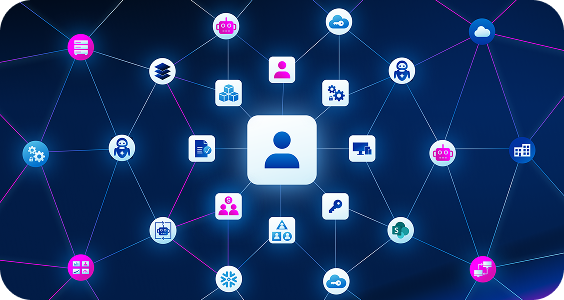 nodes for databases, automation, machine identity, keys, and more connecting to a person