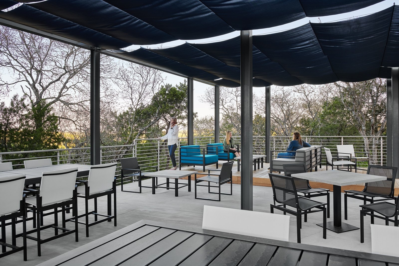 Outdoor lounge area
