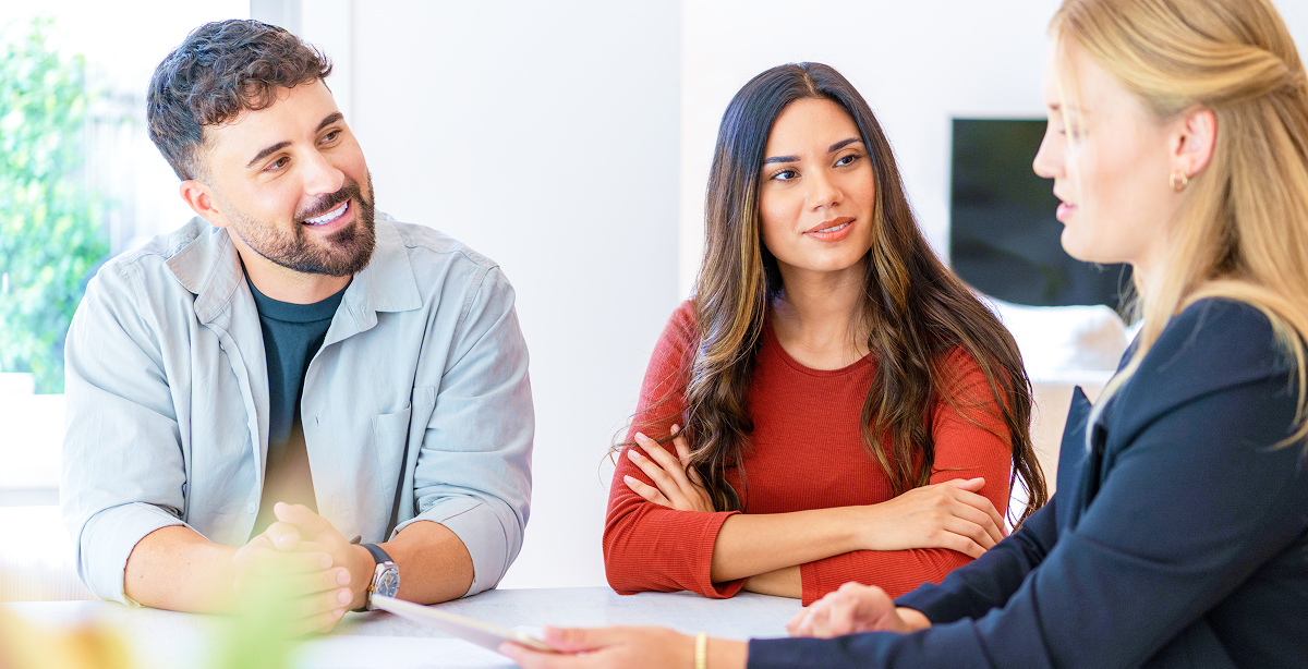 People gathered at table