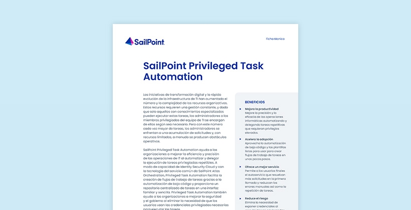 Privileged Task Automation datasheet