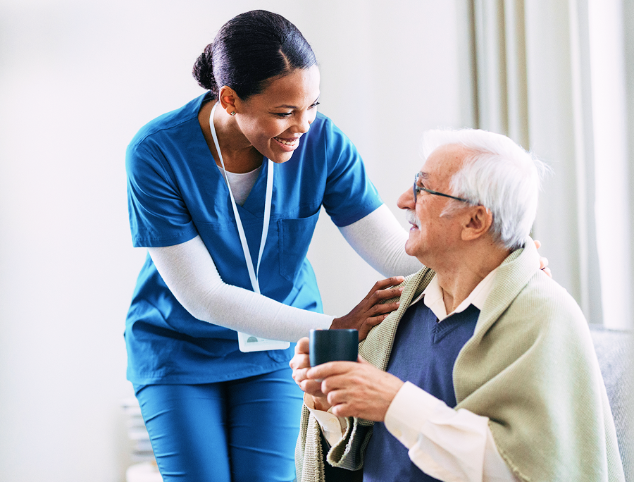 Clinician talking with a patient at Main Line Health